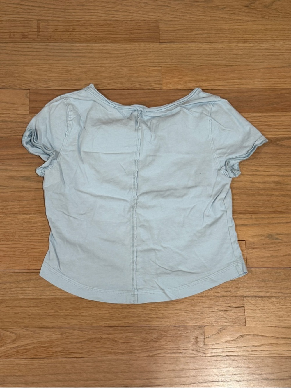 Women’s Anthropologie (Pilcro) Baby Tee - Light Blue & Charcoal, Size Medium - Picture 6 of 7